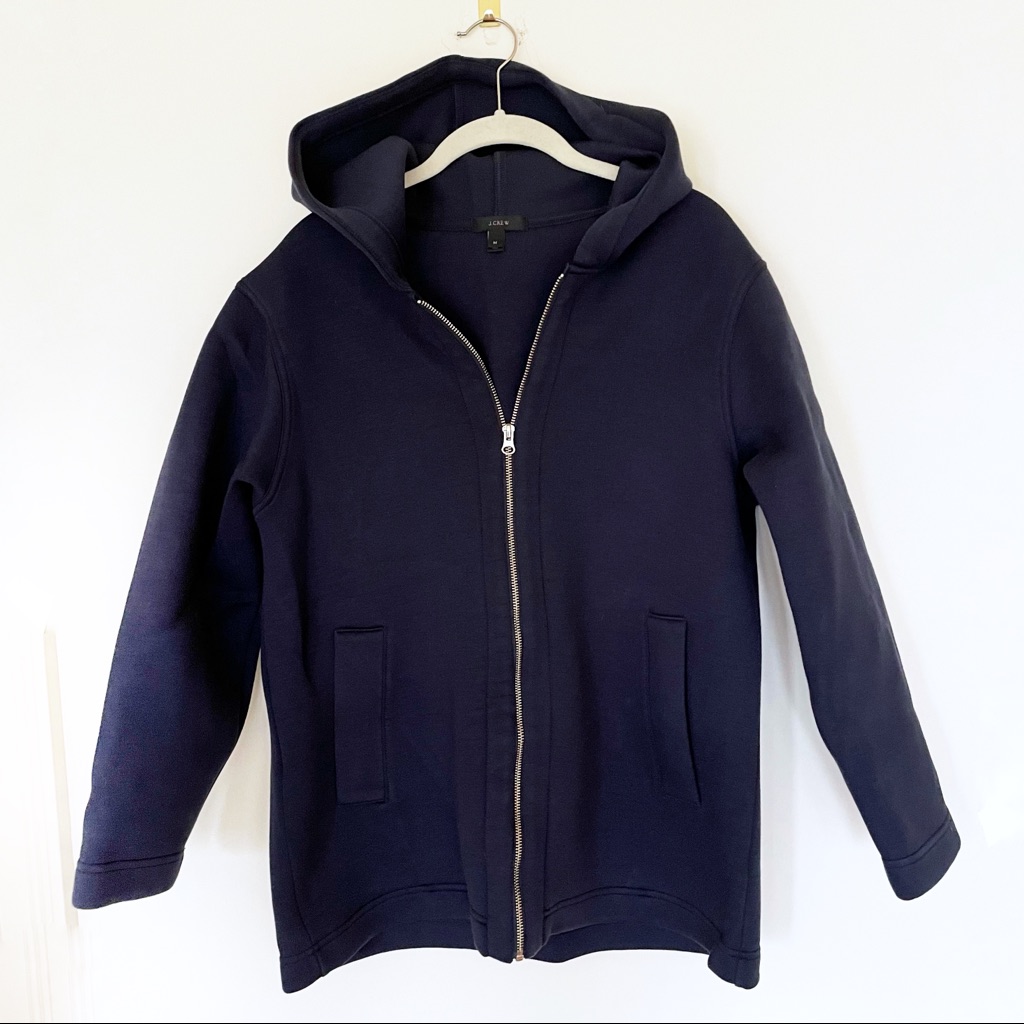 J. Crew Heavy Hooded Zip Up Sweatshirt Medium